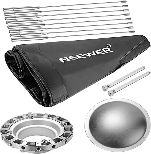 Вспышка Neewer 23,6 в восьмиугольном световом коробе и Beauty Plate для фотостудии с Bowens Speedring для Bowens - фото 7