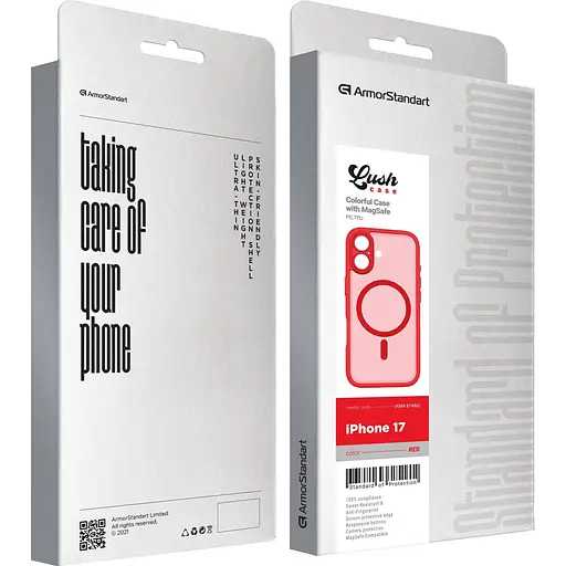 Чохол ArmorStandart Lush MagCase для Apple iPhone 17 Red (ARM87486) [147199] - фото 3