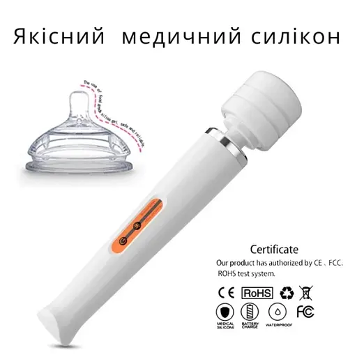 Вібратор I’MCUM PowerWand Білий (IM-ZDB368) - фото 2