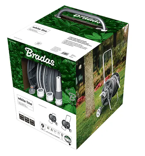 Візок для шлангу Bradas WHITE SILVER 1/2" 30 м WL-W1B30 - фото 1
