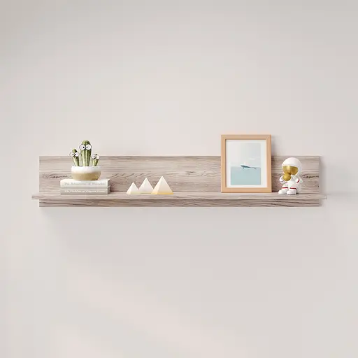 Полка открытая MebelStar Лилу 110x22x20 см Аляска серый (MBS-1353)