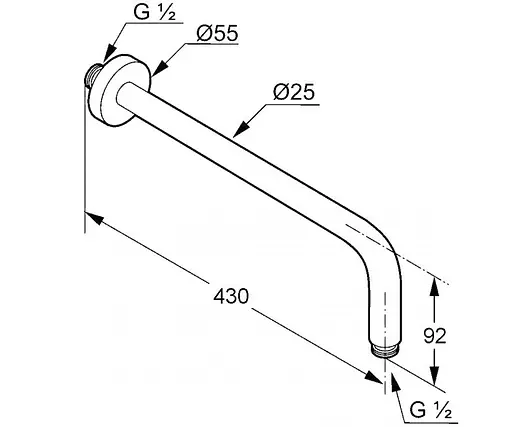 Кронштейн для верхнього душу Kludi A-QA 6651405-00 - фото 2
