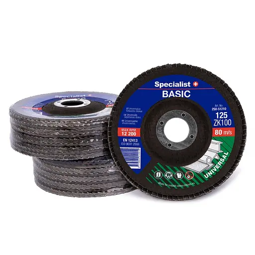 Диск шлифовальный лепестковый Specialist+ Basic 125 ZK100 (250-51210) - фото 4