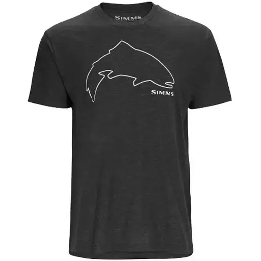 Футболка Simms Trout Outline T-Shirt Charcoal Heather XL (1102-13519-086-50)
