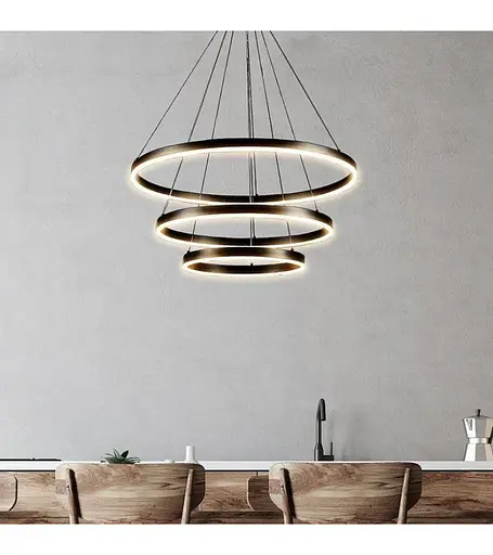 Люстра Romin YTD0021 40+60+80 4k (чорний) - фото 1