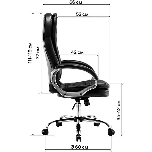 Офисное кресло GT Racer X-2873-1 Business, черное (X-2873-1 Business Black) - фото 14