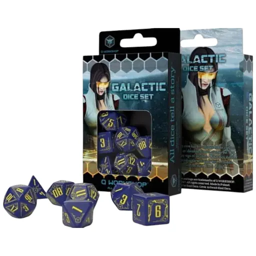 Набор кубиков Galactic Navy & Yellow Dice Set , 7 шт. (SGAL45)