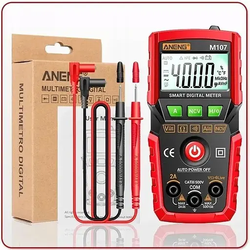 Мультиметр ANENG m107 измерения VARCT (напряжение сила тока сопротивления емкости) - фото 2