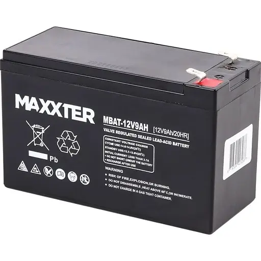 Аккумулятор Maxxter AGM 12V/9Ah/108Wh (MBAT-12V9AH) [125711]