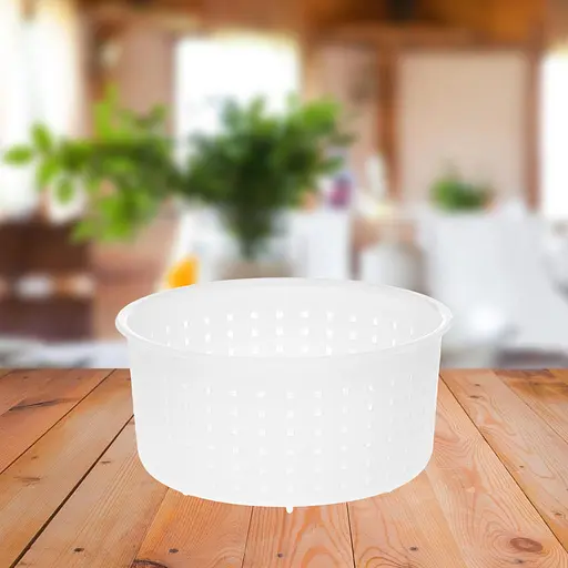 Форма для виготовлення м'якого сиру типу "Камамбер" та сирів з пліснявою (італійська корзинка) 0.75 кг, Kitchette Білий 84095 - фото 5