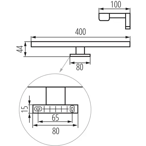 Настінний світильник Kanlux Astim IP44 8W-NW-W (34931) - фото 4