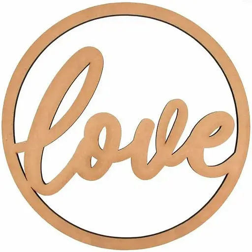 Заготовка напис Rosa Talent Love МДФ 30х30 см