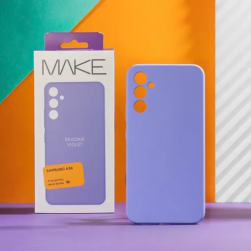 Чохол Make Samsung A34 Silicone Violet - фото 4