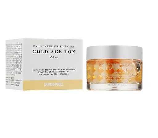 Омолаживающий капсульный крем с экстрактом золотого шелкопряда Gold Age Tox Cream Medi-Peel 50 мл - фото 2