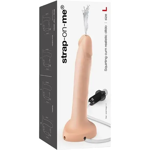 Фалоімітатор, що кінчає Strap-On-Me Squirting Cum Dildo Realistic Vanilla L