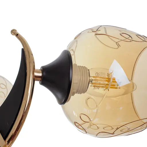 Люстра стельова Brille в спальню E27 60W BK (LK-703S/5) - фото 5