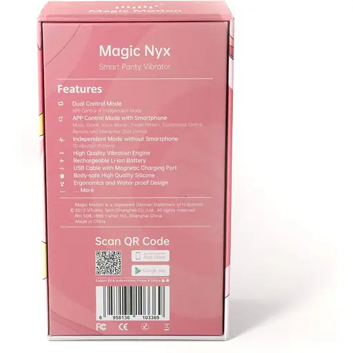 Смарт-вибратор в трусики Magic Motion Nyx Red - фото 4