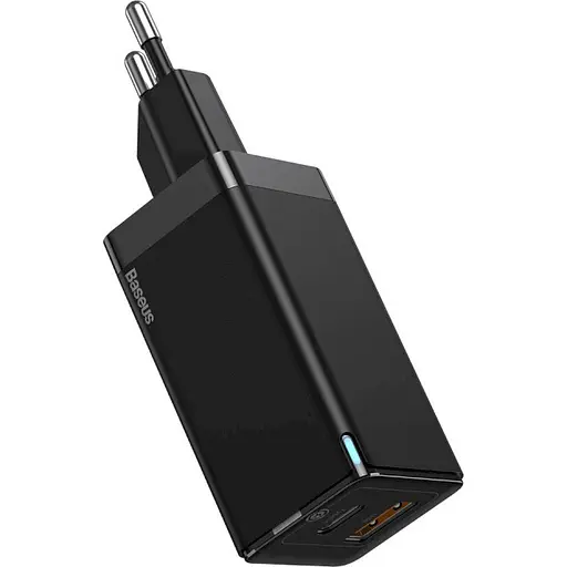 Зарядний пристрій Baseus GaN Mini Quick Charger 45 W with Cable Type-C to Type-C чорний (CCGAN-Q01) - фото 2