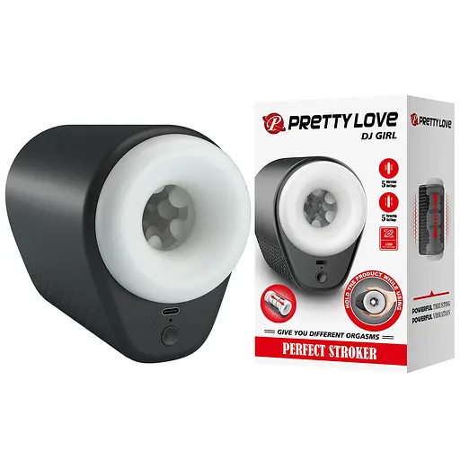 Мастурбатор Pretty Love Dj Girl з вібрацією чорний - фото 6