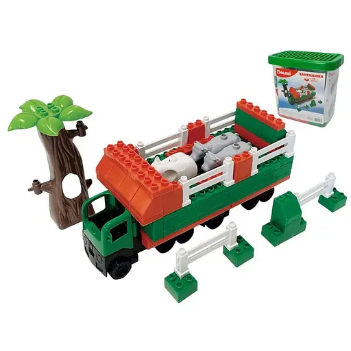 Конструктор Грузовик Doloni 013888/10 в пластиковом боксе 95 деталей - фото 3