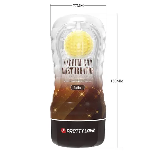 Мастурбатор Pretty Love Vacuum Cup Stellar жовтий - фото 8