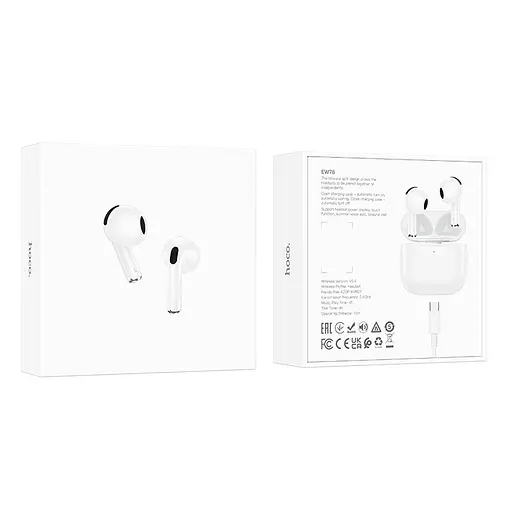 Бездротові навушники Hoco EW78 True wireless stereo headset BT5.4, 30mAh, 300mAh, 4h white - фото 7