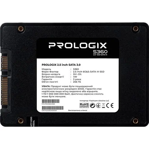 SSD накопитель Prologix S360 256GB (PRO256GS360) [119339] - фото 2