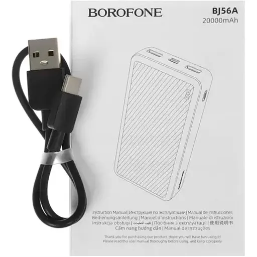 Внешний аккумулятор Borofone BJ56A Graceful 20000mAh 22.5W Black [130213] - фото 9