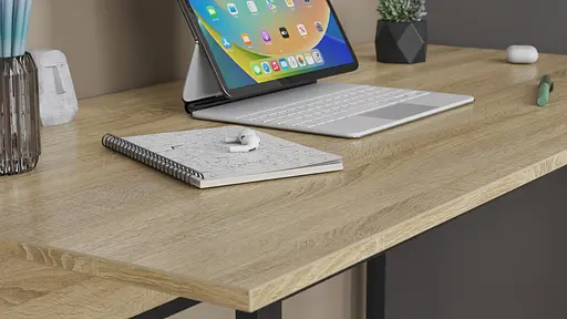 Компьютерный стол Ferrum-decor Коди 75x120x60 черный ДСП Дуб Сонома 16мм (FRD-103742) - фото 3