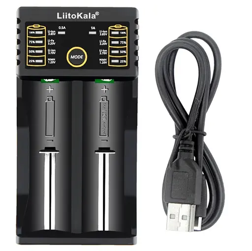 Зарядний пристрій LiitoKala Lii-202 для акумуляторів 18650 на 2 канали з функцією PowerBank 1000 mAh - фото 4