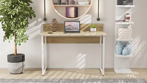 Компьютерный стол Ferrum-decor Скай 75x140x70 белый ДСП Дуб Сонома 16мм (FRD-101112) - фото 4