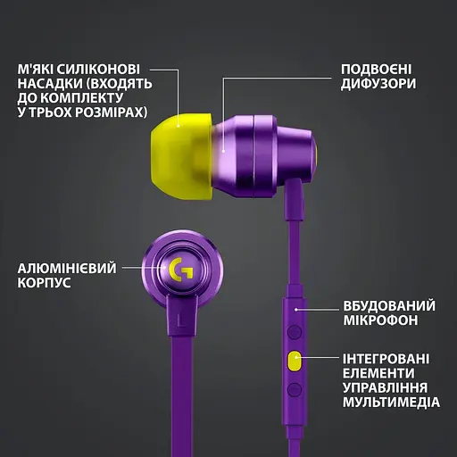 Навушники Logitech G333 Purple (981-000936) - фото 8