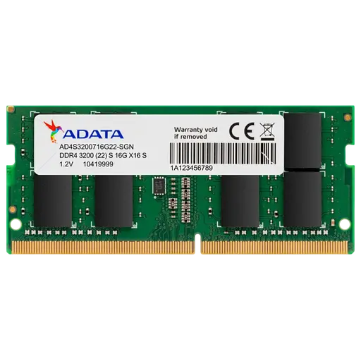 Оперативная память A-Data 16GB SODIMM DDR4 3200MHz Notebook Premier (AD4S320016G22-SGN)