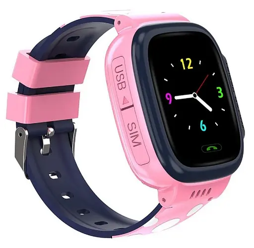 Детские смарт-часы Baby Smart Watch Y92 Wi-Fi GPS розово-синий - фото 3