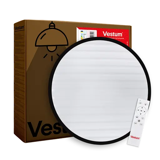 Cвітильник GRILL матовий 72W 375*60мм 3000К- 6500K 5600Lm з пультом чорний - фото 7