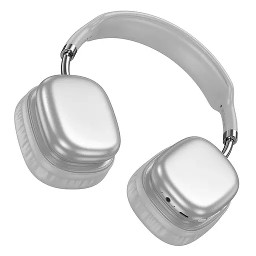 Накладні навушники Hoco W52 Wonderful, BT headphones, BT5.4, AUX, TF, 400mAh, 46h, silver - фото 2
