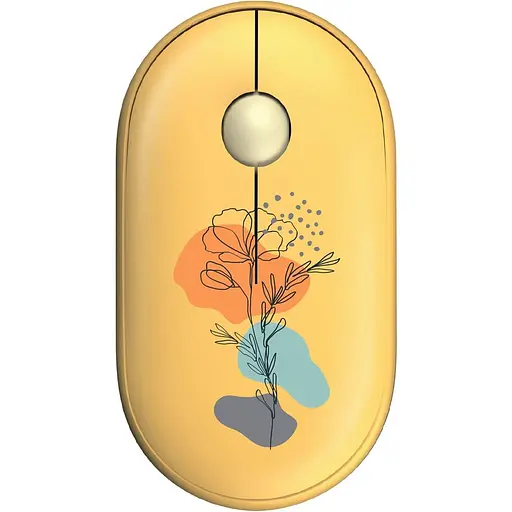 Бездротова миша 2E MF300 FLORA:POPPY Silent WL BT, жовтий (2E-MF300WFLORAYW) - фото 1
