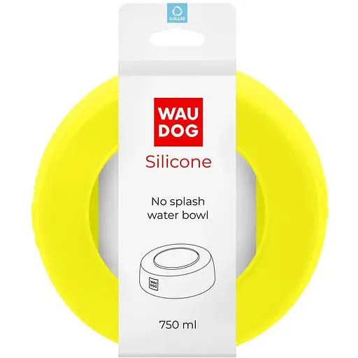 Миска-непроливайка Waudog Silicone 750 мл желтый