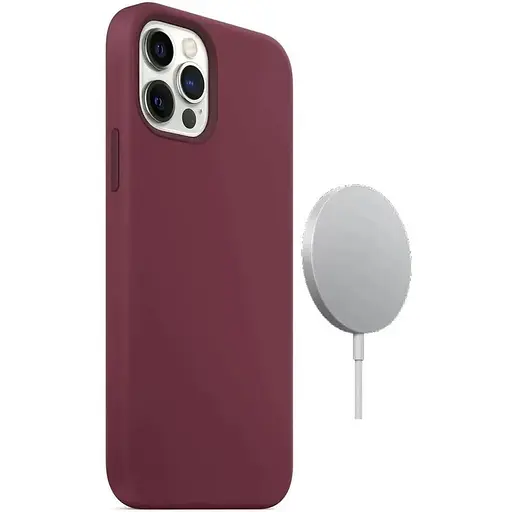 Оригинальный силиконовый чехол Apple Silicone Case MagSafe для iPhone 12 Pro Max (6.7") Plum (MHLA3ZE/A) - фото 2