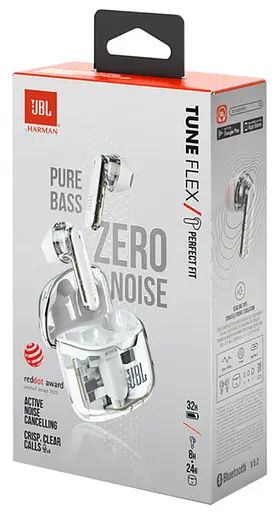Гарнитура JBL TUNE FLEX 2 Ghost White (JBLTFLEX2GWHT) - фото 12