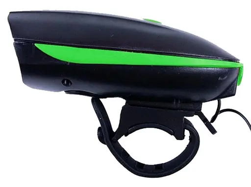 Вело фара и велосипедный сигнал на выносной кнопке Bike Light 7588 аккумуляторный велофонарь micro-USB - фото 1