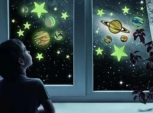 Наклейки, светящиеся в темноте 4M Планеты и 20 звезд Glow planets nova stars 00-05635 Люминесцентные наклейки - фото 2