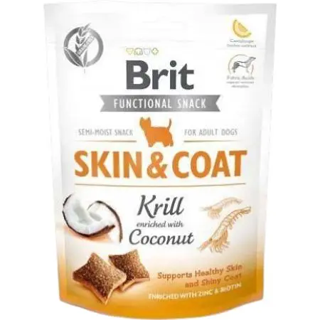 Функціональні ласощі для собак Brit Care Skin & Coat Кріль з кокосом 150 г - фото 1