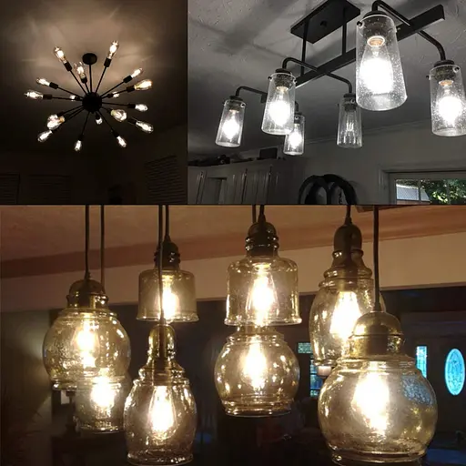 Світлодіодна лампа Bonlux 8W E27 ST64 з регульованою яскравістю в 3 одиницях (набір з 1), білий теплий - фото 4