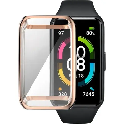 Чохол-накладка DK CDK Silicone Face Case для Huawei Band 7 (012534) (rose gold)