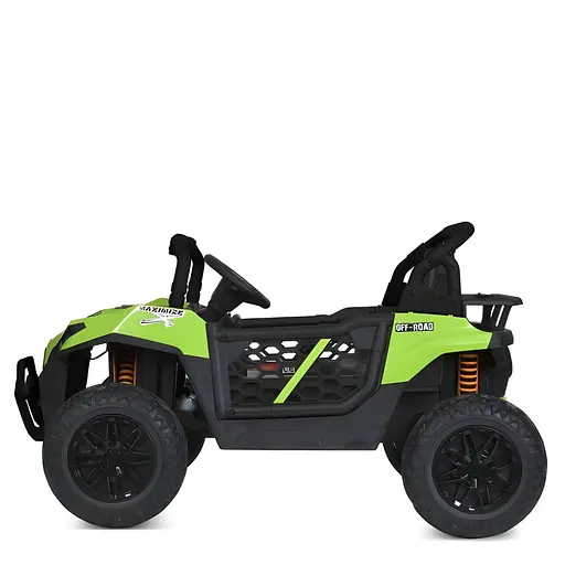 Електромобіль дитячий Bambi M 5911EBLR-2-5 на 2 моторах та USB для музики 24V Зелено-чорний - фото 3