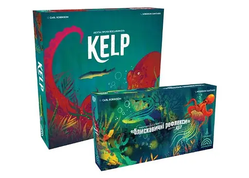 Настільна гра Ігромаг Kelp: Акула проти Восьминога (Kelp: Shark vs Octopus) + доповнення Блискавичні рефлекси (Brilliant Behaviours Mini Expansion Set) (укр.) (8089)