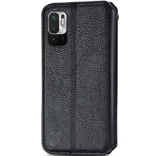 Кожаный чехол-книжка Getman Cubic PU для Xiaomi Redmi Note 10 5G / Poco M3 Pro Черный - фото 3