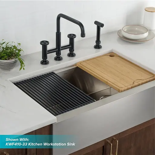 Змішувач для кухні Kraus Urbix KPF-3125MB Чорний - фото 5