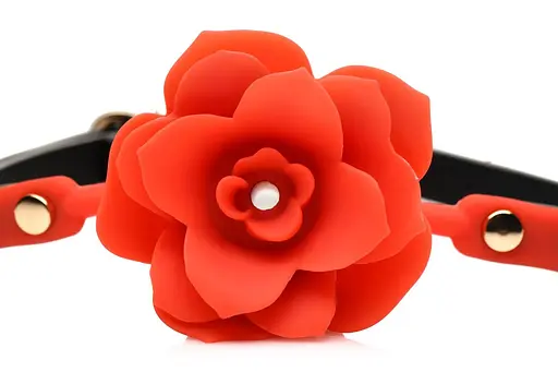 Кляп Master Series Blossom Silicone Rose Gag - Red - фото 3